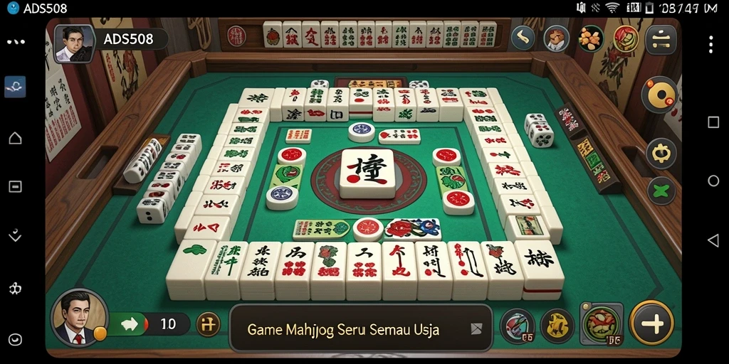Tampilan gameplay Mahjong di ADS508 yang seru dan menantang.