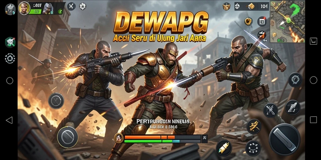 Tampilan gameplay seru dari DEWAPG dalam pertarungan aksi.