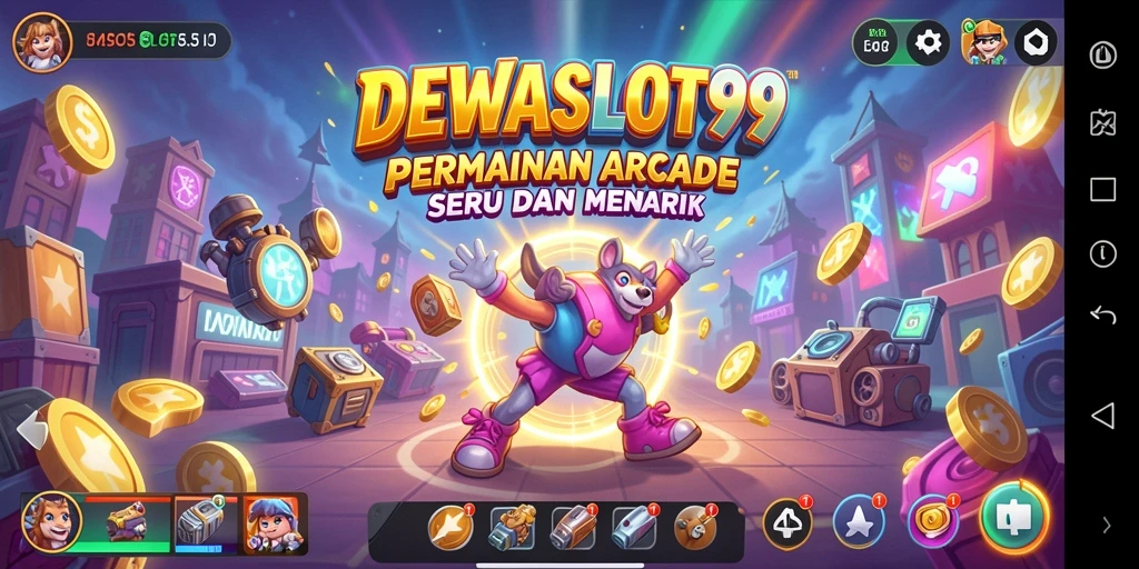 Tampilan gameplay DEWASLOT99 yang penuh warna dan menarik.