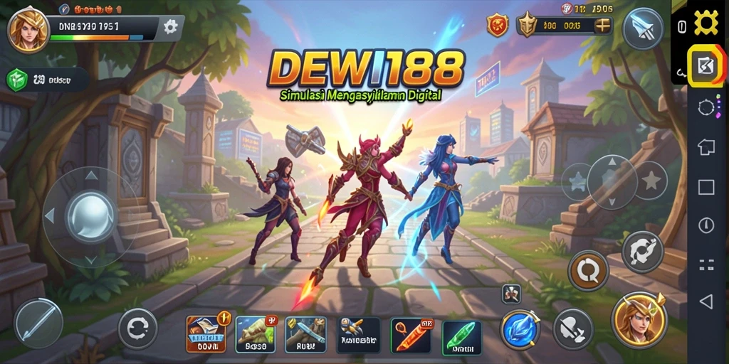 Screenshot DEWI188 menampilkan gameplay simulasi yang menarik dan interaktif.