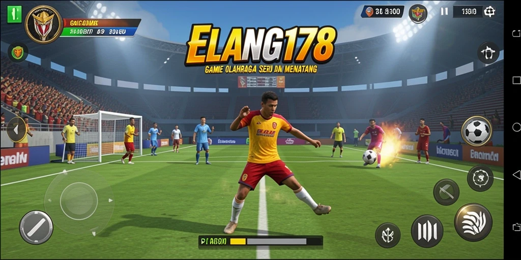 Tampilan screenshot utama ELANG178 yang menunjukkan aksi dari berbagai olahraga.