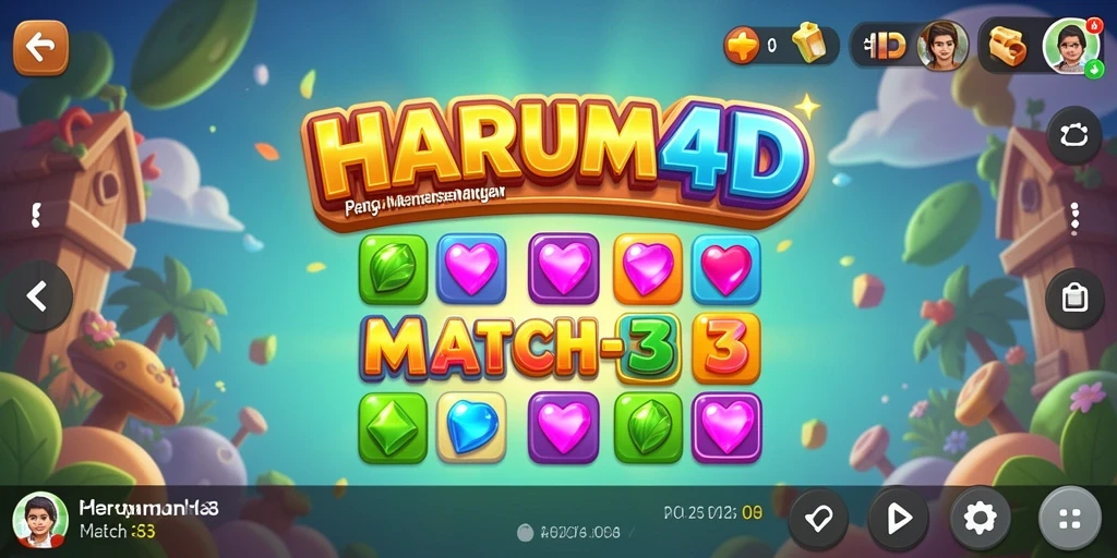 Tampilan gameplay seru dan penuh warna di HARUM4D.