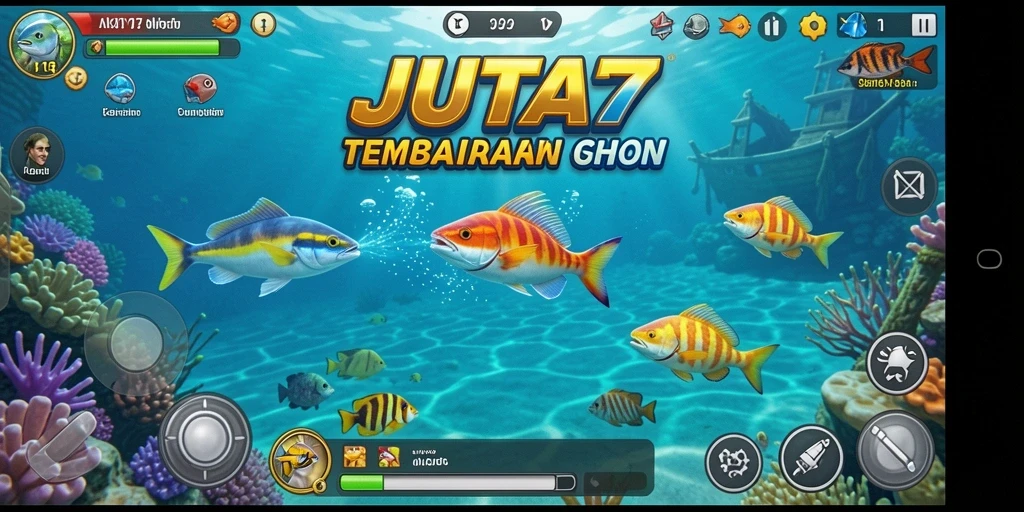 Tampilan gameplay seru dalam game Tembak Ikan JUTA7.