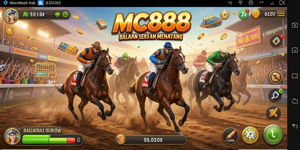 Gameplay seru dan menantang dalam MC888 saat berlomba di trek variasi.