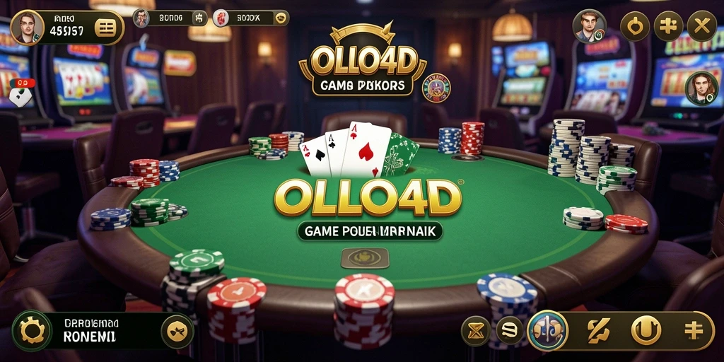 Screenshot menunjukkan gameplay Poker yang mengasyikkan dan interaktif.