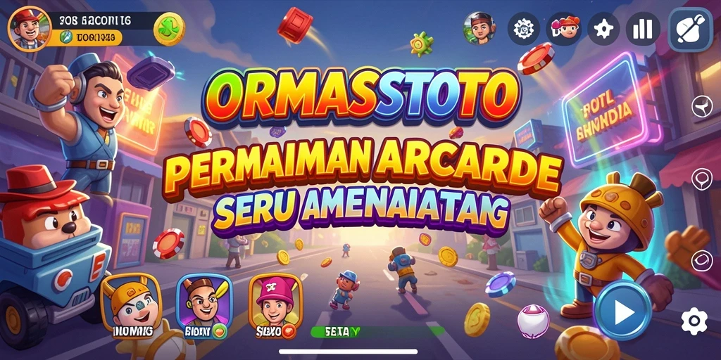 Screenshot ORMASSTOTO menampilkan keseruan gameplay Arcade.