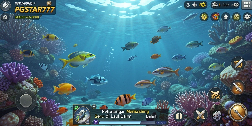 Tampilan menarik dari gameplay PGSTAR777 saat memancing ikan.
