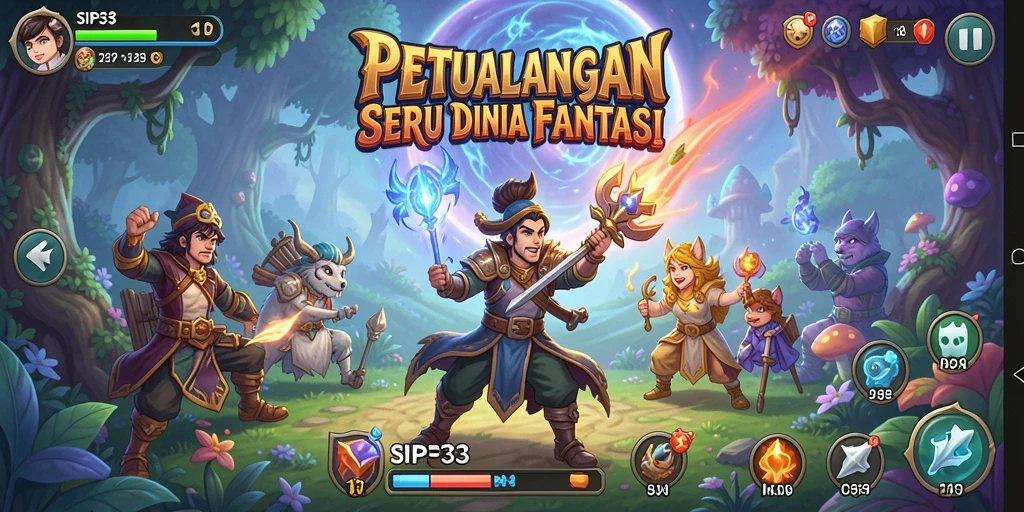 Tangkapan layar SIP33 menampilkan petualangan di dunia fantastis yang menakjubkan.