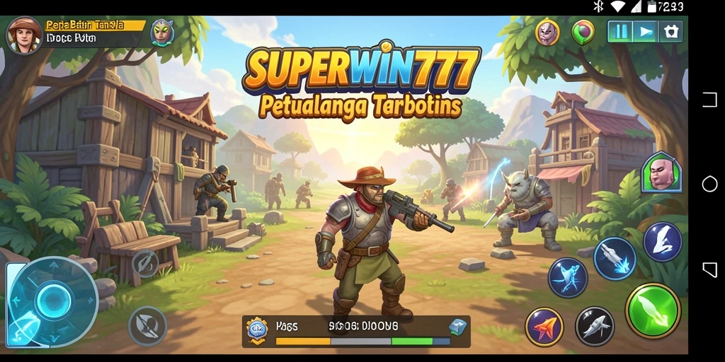 Tangkapan layar gameplay SUPERWIN777 menampilkan dunia terbuka yang menakjubkan.