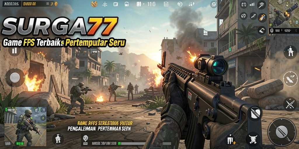 Tampilan gameplay seru dari SURGA77 dengan aksi pertempuran intens.