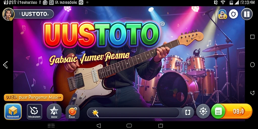 Gameplay UUSTOTO yang seru dengan berbagai pilihan lagu.