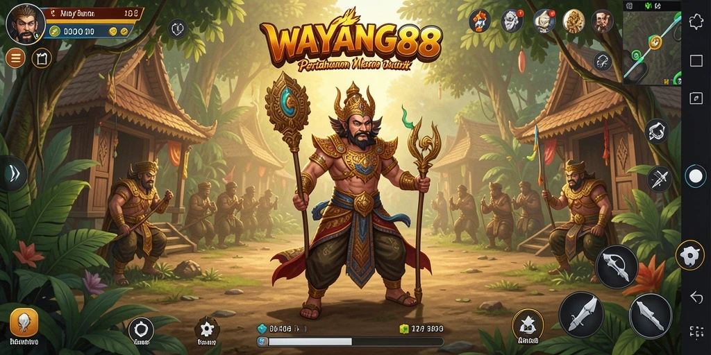 Gameplay seru dari WAYANG88 dalam mode Tower Defense.