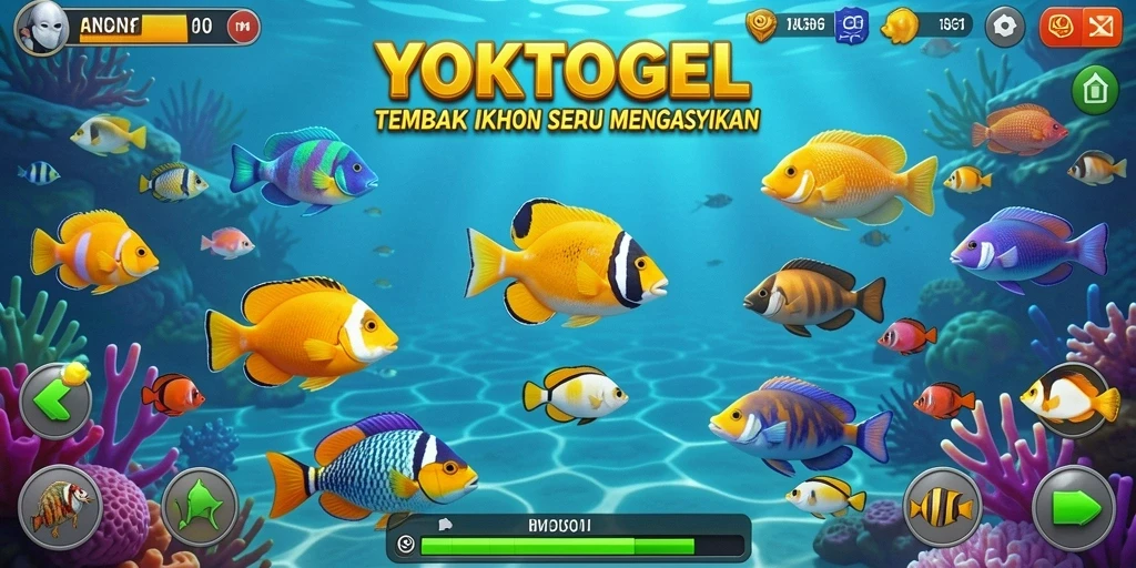 Screenshot gameplay YOKTOGEL menampilkan aksi menembak ikan yang seru.